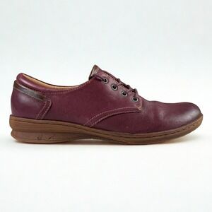 Comfortiva Align Leather Oxfords Womens 9.5 Burgundy Lace Up Comfort Shoes
